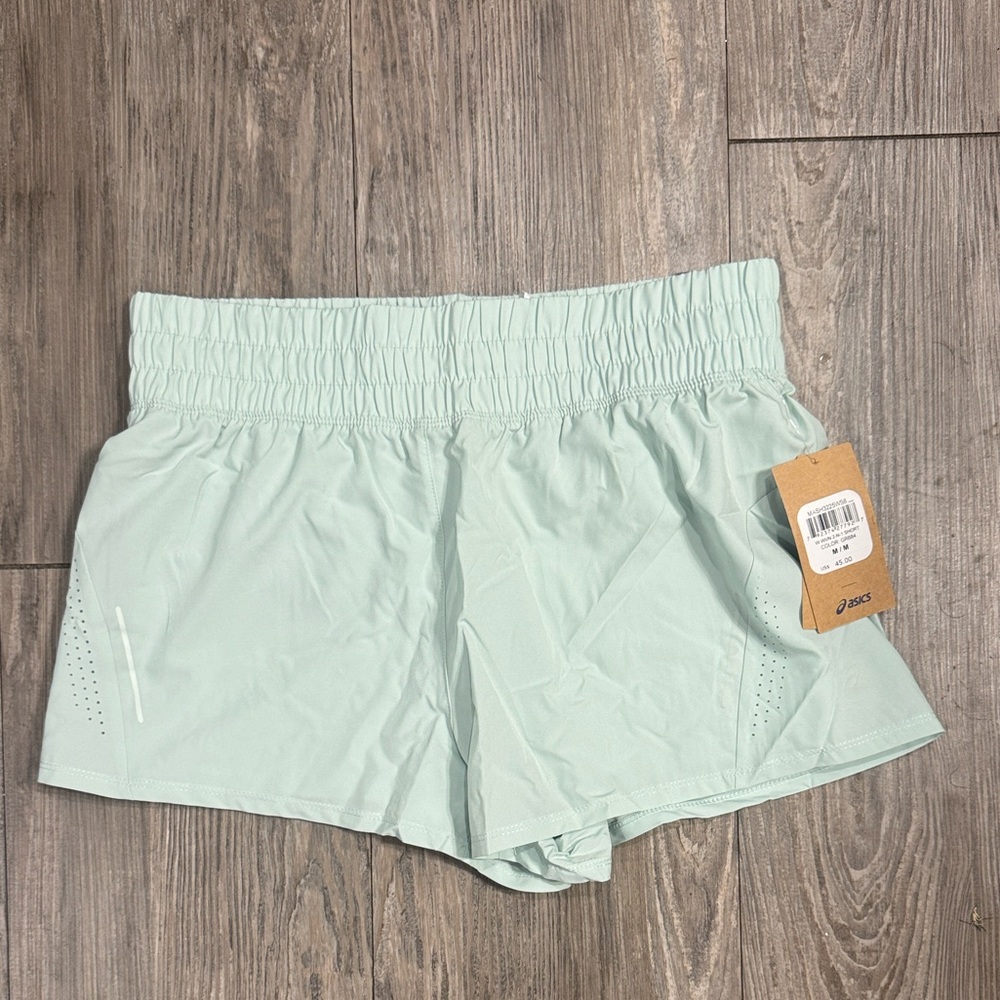 Asics Light Green Women's Athletic Shorts